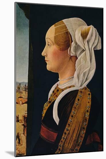 'Ginevra Bentivoglio', 1474-1477-Ercole de' Roberti-Mounted Giclee Print