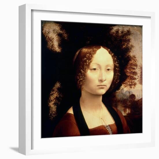 Ginevra de Benci, 1480-Leonardo da Vinci-Framed Giclee Print