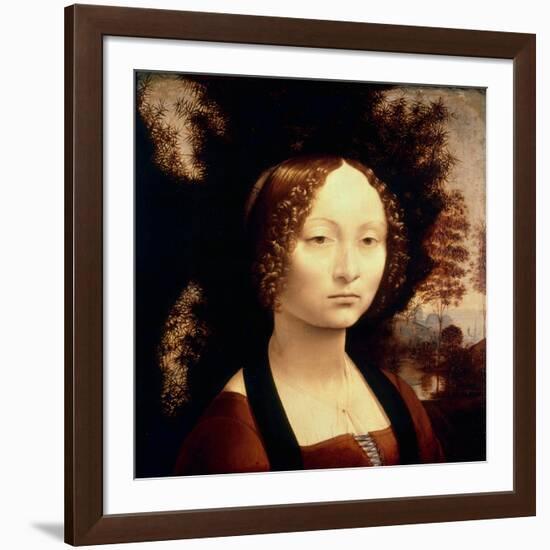 Ginevra de Benci, 1480-Leonardo da Vinci-Framed Giclee Print