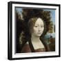 Ginevra de' Benci, by Leonardo da Vinci, c. 1474-78, Italian painting,-Leonardo da Vinci-Framed Art Print