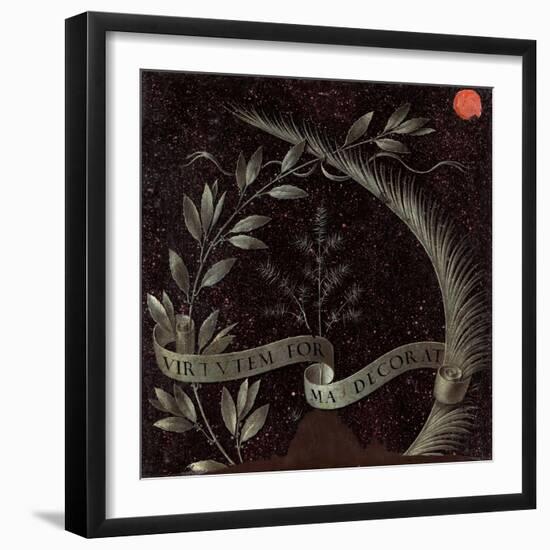 Ginevra De' Benci (Verso Inscribed Wreath)-Leonardo da Vinci-Framed Giclee Print