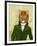 Ginger Cat in Green Coat-Fab Funky-Framed Art Print