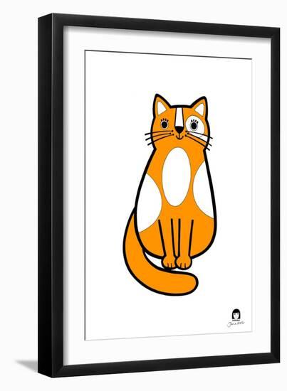 Ginger Cat-Jane Foster-Framed Art Print