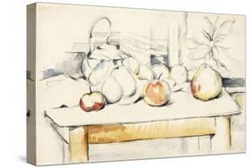 Ginger Jar and Fruit on a Table, 1888-90-Paul Cézanne-Stretched Canvas