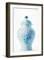 Ginger Jar I on White Crop-Danhui Nai-Framed Art Print