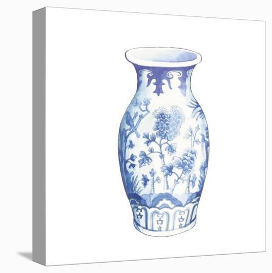 Ginger Jar II on White-Wild Apple Portfolio-Stretched Canvas