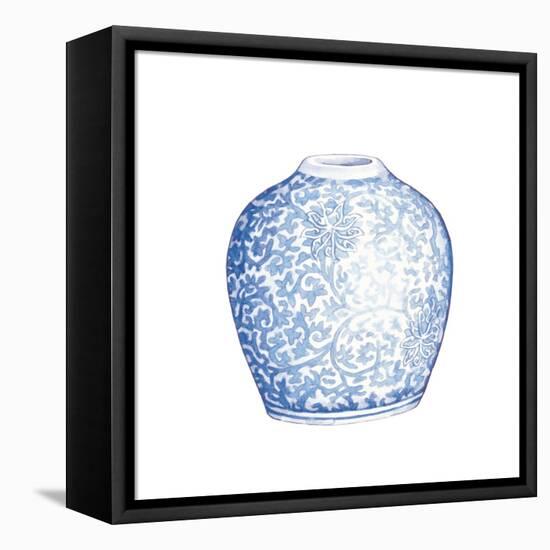 Ginger Jar V on White-Wild Apple Portfolio-Framed Stretched Canvas