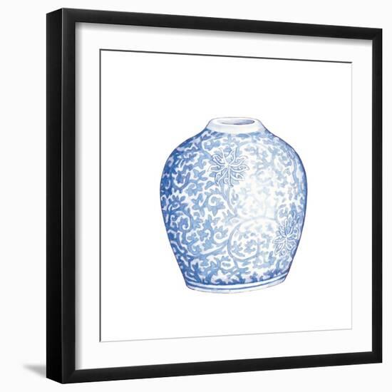 Ginger Jar V on White-Wild Apple Portfolio-Framed Art Print