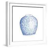 Ginger Jar V on White-Wild Apple Portfolio-Framed Art Print