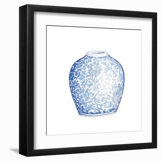 Ginger Jar V on White-Wild Apple Portfolio-Framed Art Print