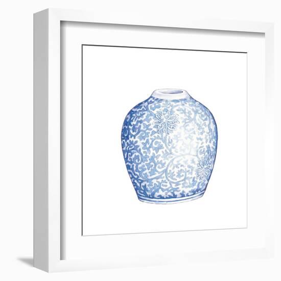 Ginger Jar V on White-Wild Apple Portfolio-Framed Art Print