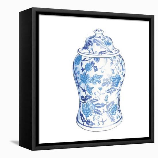 Ginger Jar VI on White-Wild Apple Portfolio-Framed Stretched Canvas