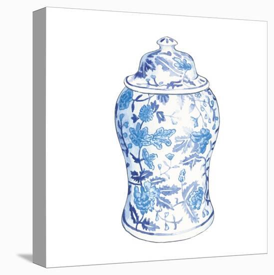 Ginger Jar VI on White-Wild Apple Portfolio-Stretched Canvas