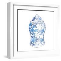 Ginger Jar VI on White-Wild Apple Portfolio-Framed Art Print