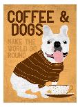 Coffee and Dogs French Bulldog-Ginger Oliphant-Art Print