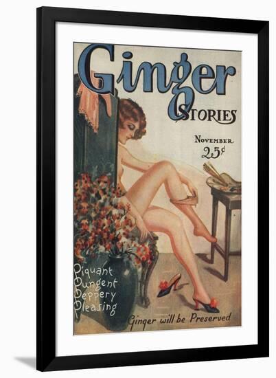 Ginger Stories, Erotica Pulp Fiction Magazine, USA, 1927-null-Framed Giclee Print
