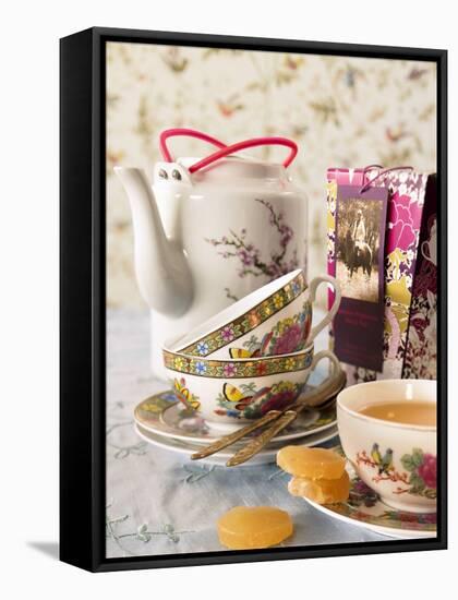 Ginger Tea with Teacups and Teapot-Jan-peter Westermann-Framed Stretched Canvas