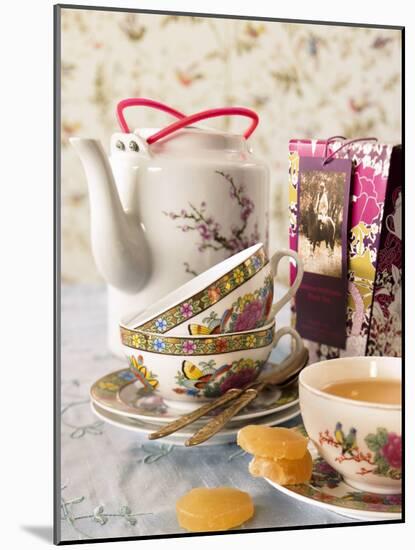 Ginger Tea with Teacups and Teapot-Jan-peter Westermann-Mounted Photographic Print