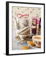 Ginger Tea with Teacups and Teapot-Jan-peter Westermann-Framed Photographic Print