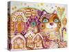 Gingerbread Cat 1-Oxana Zaika-Stretched Canvas