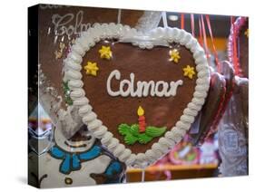 Gingerbread Cookie for Sale in Colmar Christmas Market, France.-Jon Hicks-Stretched Canvas