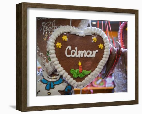 Gingerbread Cookie for Sale in Colmar Christmas Market, France.-Jon Hicks-Framed Photographic Print
