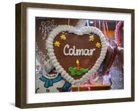 Gingerbread Cookie for Sale in Colmar Christmas Market, France.-Jon Hicks-Framed Photographic Print