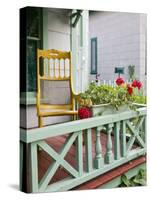 Gingerbread House Details, Oak Bluffs, Martha's Vineyard, Massachusetts, USA-Walter Bibikow-Stretched Canvas