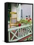 Gingerbread House Details, Oak Bluffs, Martha's Vineyard, Massachusetts, USA-Walter Bibikow-Framed Stretched Canvas