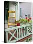 Gingerbread House Details, Oak Bluffs, Martha's Vineyard, Massachusetts, USA-Walter Bibikow-Stretched Canvas