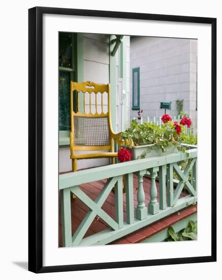 Gingerbread House Details, Oak Bluffs, Martha's Vineyard, Massachusetts, USA-Walter Bibikow-Framed Photographic Print