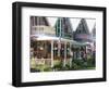 Gingerbread House, Oak Bluffs, Martha's Vineyard, Massachusetts, USA-Walter Bibikow-Framed Photographic Print