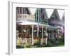 Gingerbread House, Oak Bluffs, Martha's Vineyard, Massachusetts, USA-Walter Bibikow-Framed Photographic Print