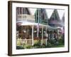 Gingerbread House, Oak Bluffs, Martha's Vineyard, Massachusetts, USA-Walter Bibikow-Framed Photographic Print