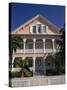 Gingerbread House with White Fretwork and Verandah, Key West, Florida, USA-Miller John-Stretched Canvas