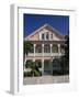 Gingerbread House with White Fretwork and Verandah, Key West, Florida, USA-Miller John-Framed Photographic Print