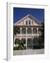 Gingerbread House with White Fretwork and Verandah, Key West, Florida, USA-Miller John-Framed Photographic Print