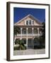 Gingerbread House with White Fretwork and Verandah, Key West, Florida, USA-Miller John-Framed Photographic Print