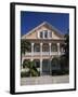 Gingerbread House with White Fretwork and Verandah, Key West, Florida, USA-Miller John-Framed Photographic Print