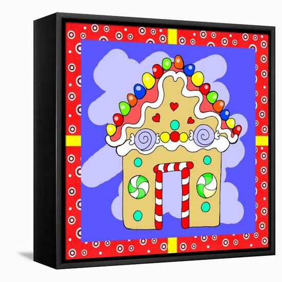 Gingerbread House-Valarie Wade-Framed Stretched Canvas