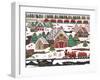 Gingerbread Houses-Julie Pace Hoff-Framed Art Print