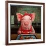 Gingerbread Pigs-Lucia Heffernan-Framed Art Print