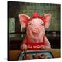 Gingerbread Pigs-Lucia Heffernan-Stretched Canvas