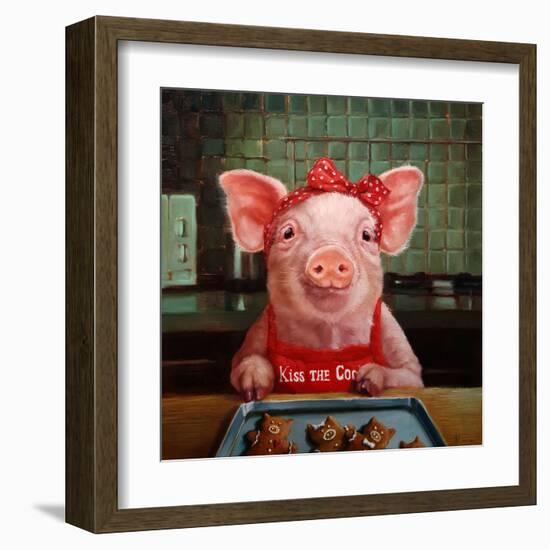 Gingerbread Pigs-Lucia Heffernan-Framed Art Print