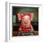 Gingerbread Pigs-Lucia Heffernan-Framed Art Print