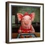 Gingerbread Pigs-Lucia Heffernan-Framed Art Print