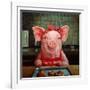 Gingerbread Pigs-Lucia Heffernan-Framed Art Print