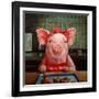 Gingerbread Pigs-Lucia Heffernan-Framed Art Print