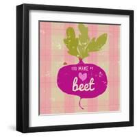 Gingham Beet-Lola Bryant-Framed Art Print