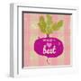 Gingham Beet-Lola Bryant-Framed Art Print